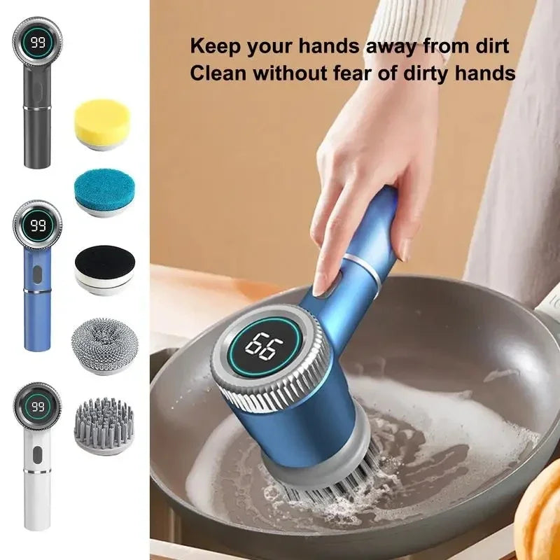 New Electric Pot Brush Charging Cleaning Dishwashing