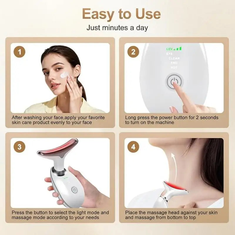 Neck Massager Portable Micro Current Facial Beauty