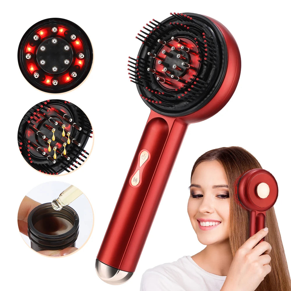 Electric Massage Comb Vibration Hair massager Growth Anti Hair Loss Liquid Oil Applicator