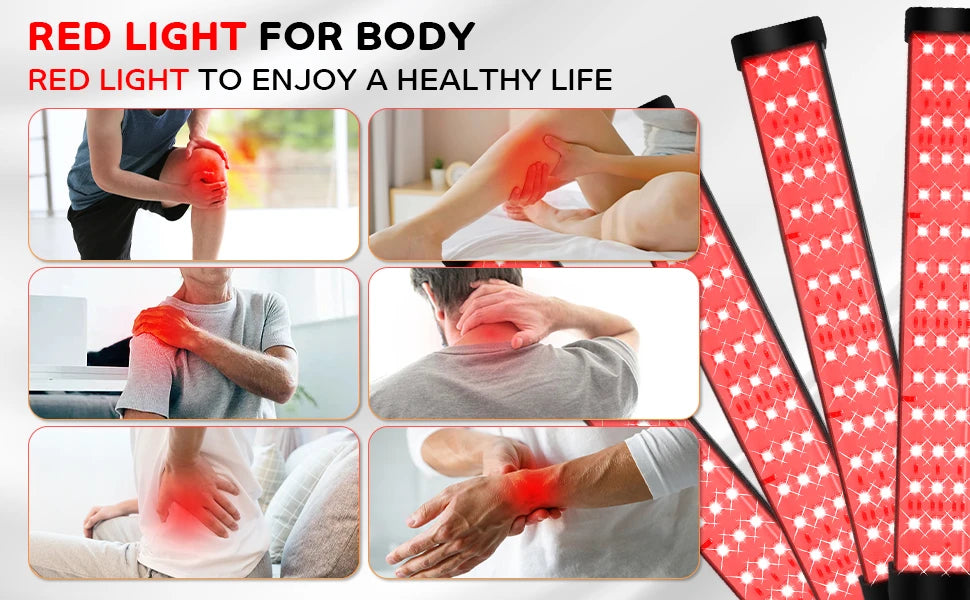 LED Red Light Therapy Lamp Floor Stand 660nm 850nm Infrared Panel for Full Body Face Back Pain Relief LED Therapy Device