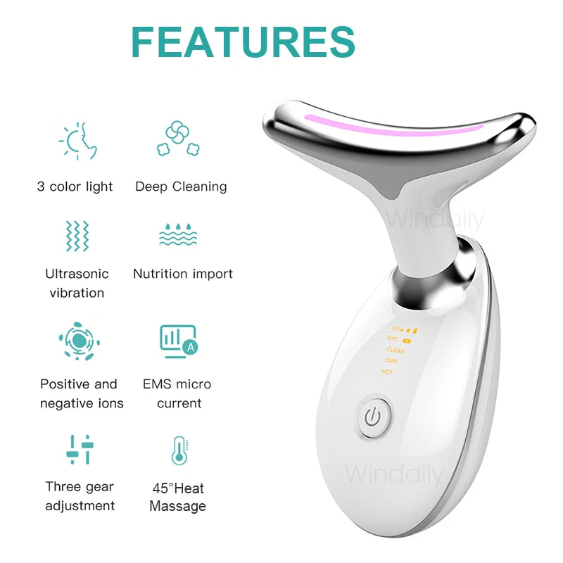 Neck Massager Portable Micro Current Facial Beauty