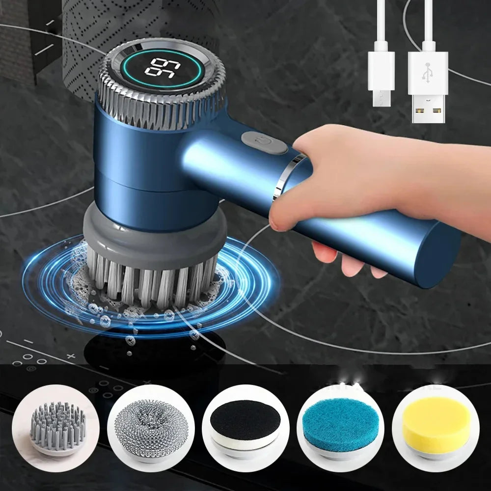 New Electric Pot Brush Charging Cleaning Dishwashing