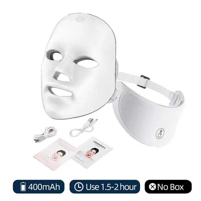 Led Facial Mask With Neck Red Light Therapy Mask For Skin