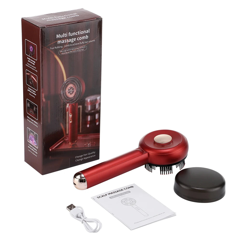 Electric Massage Comb Vibration Hair massager Growth Anti Hair Loss Liquid Oil Applicator