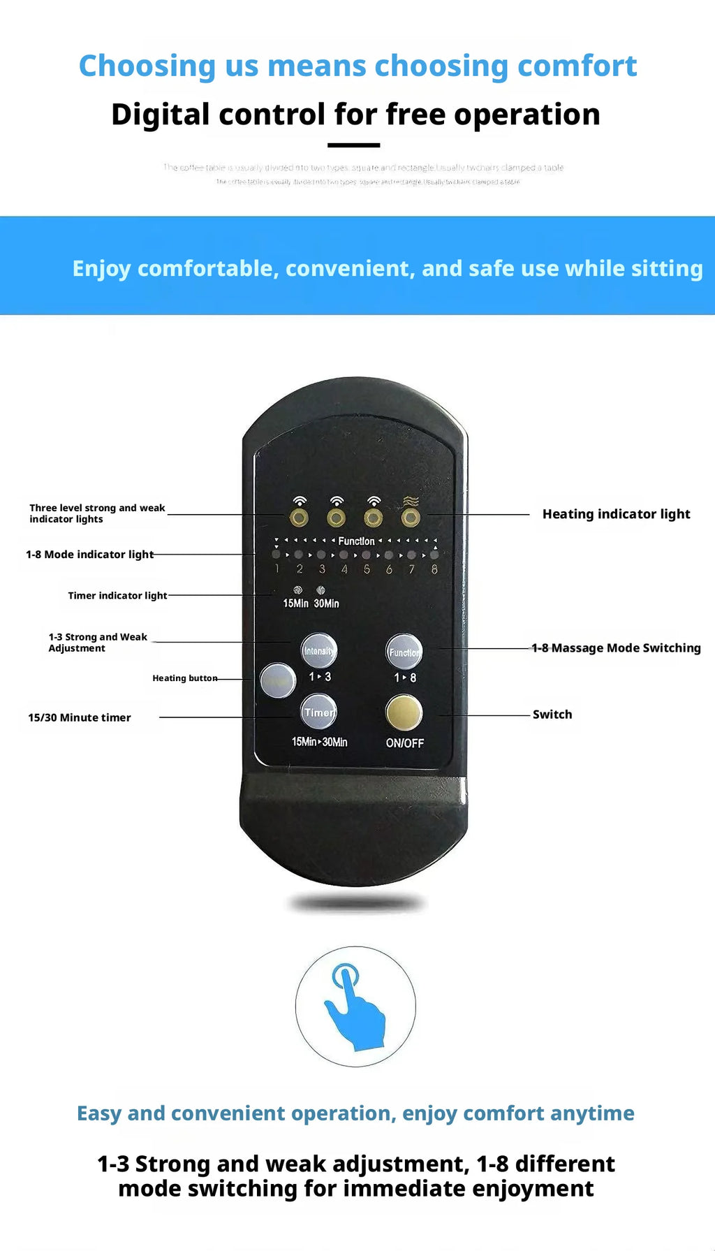 Home Car Massage Cushion Multifunctional Combines Neck Waist Vibration Seat Cushion Fullbody Electric Heating Car Massage Device