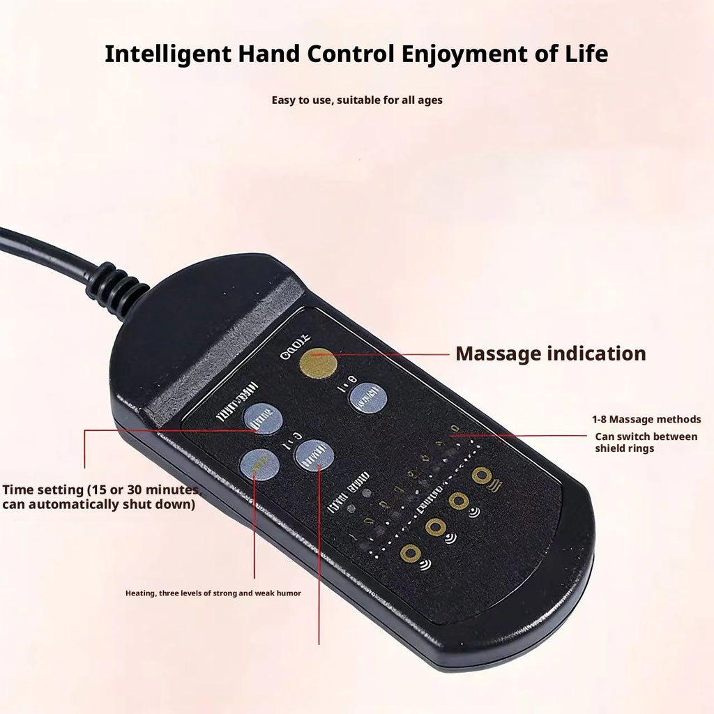 Home Car Massage Cushion Multifunctional Combines Neck Waist Vibration Seat Cushion Fullbody Electric Heating Car Massage Device