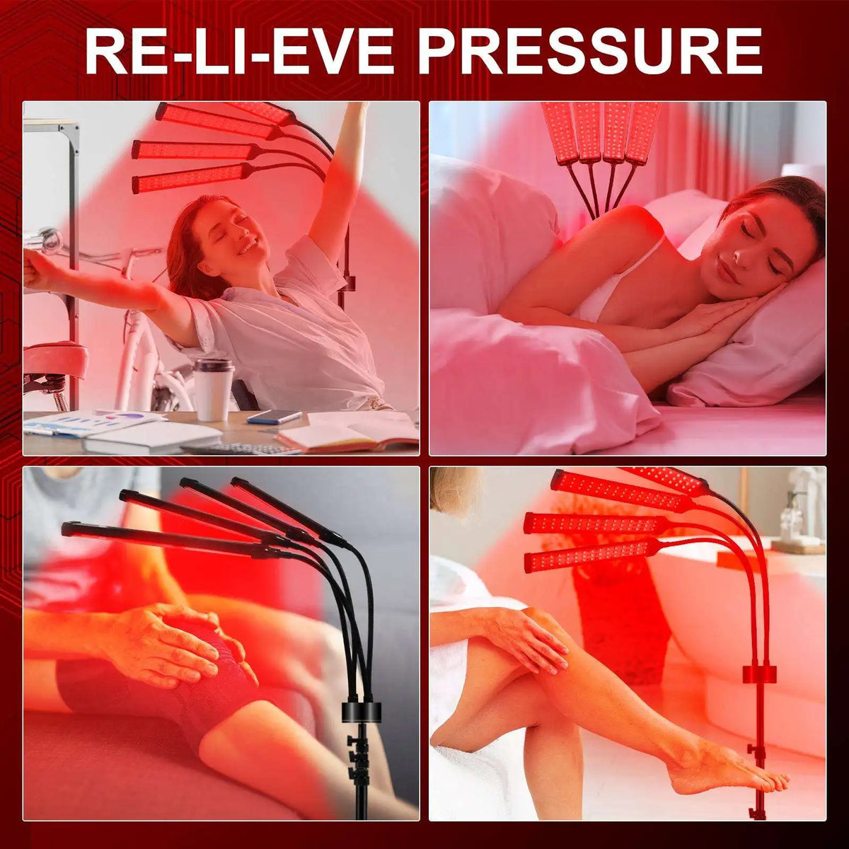 LED Red Light Therapy Lamp Floor Stand 660nm 850nm Infrared Panel for Full Body Face Back Pain Relief LED Therapy Device