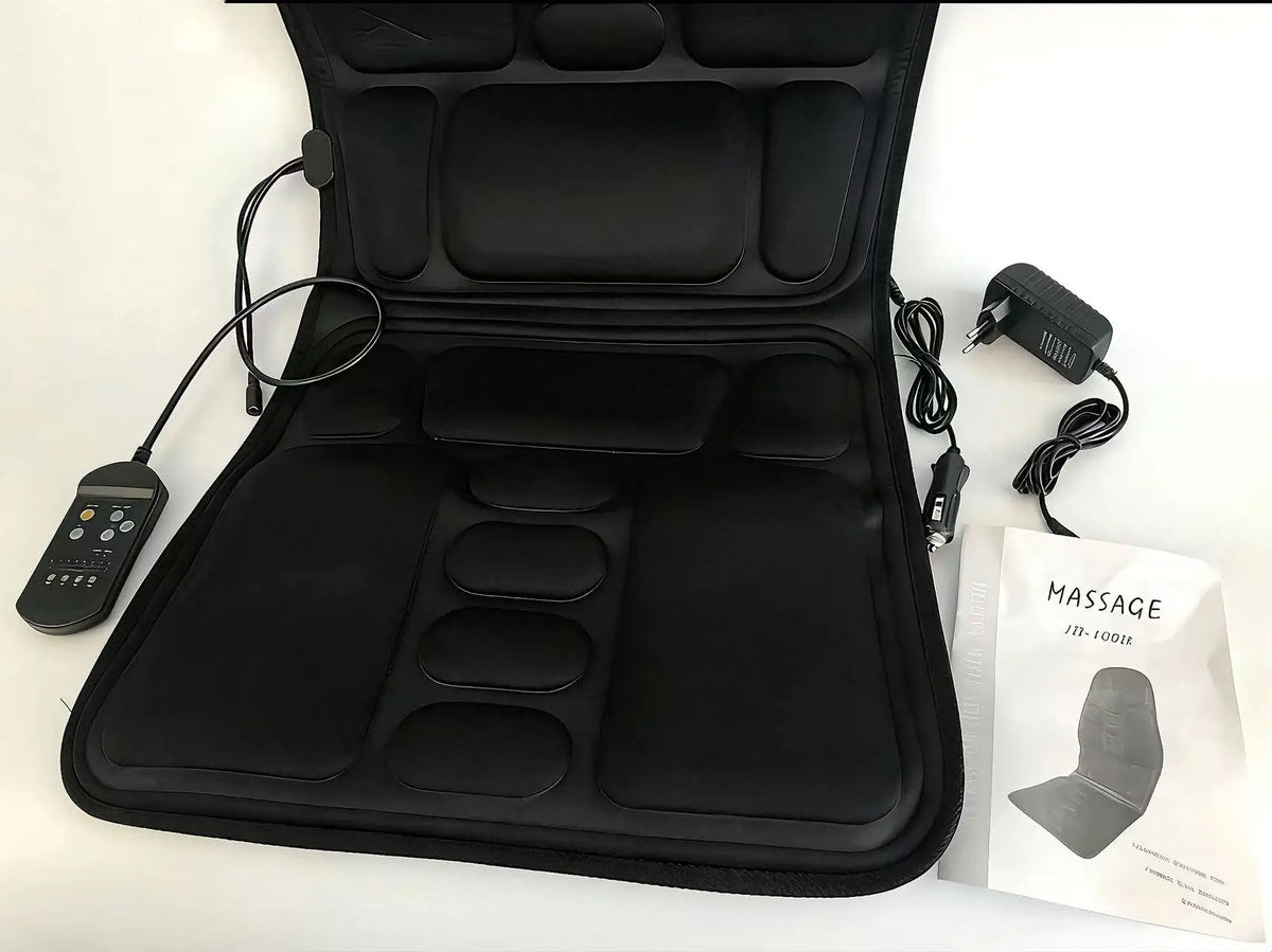 Home Car Massage Cushion Multifunctional Combines Neck Waist Vibration Seat Cushion Fullbody Electric Heating Car Massage Device