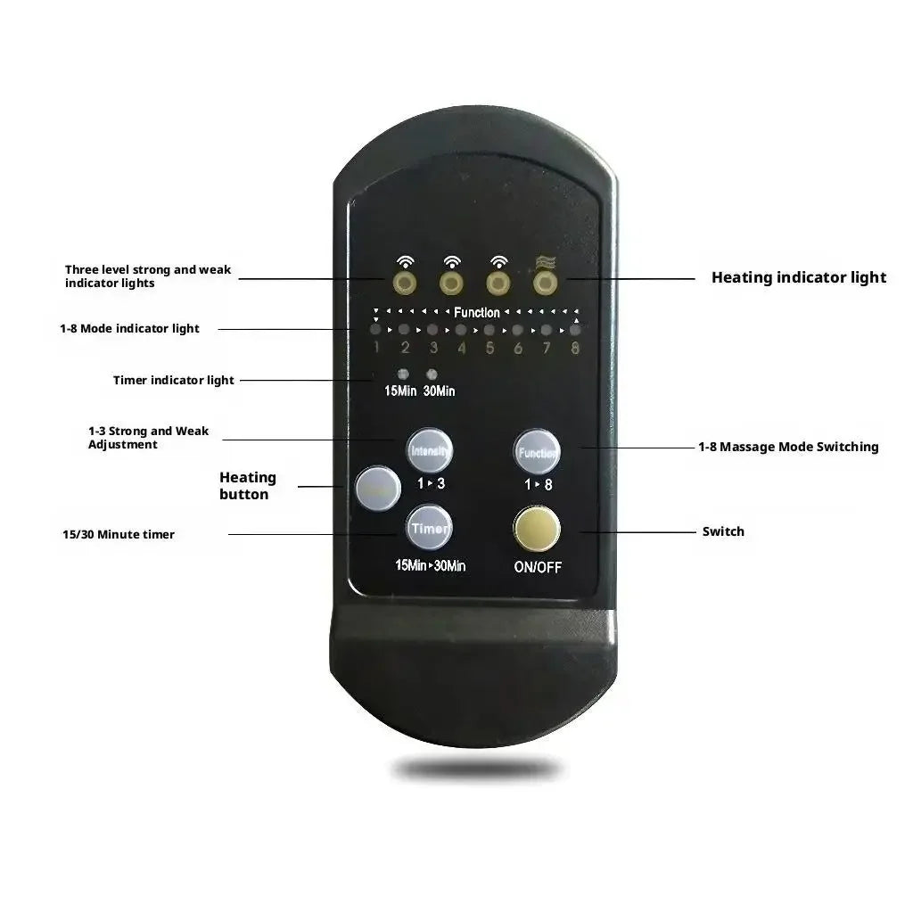 Home Car Massage Cushion Multifunctional Combines Neck Waist Vibration Seat Cushion Fullbody Electric Heating Car Massage Device
