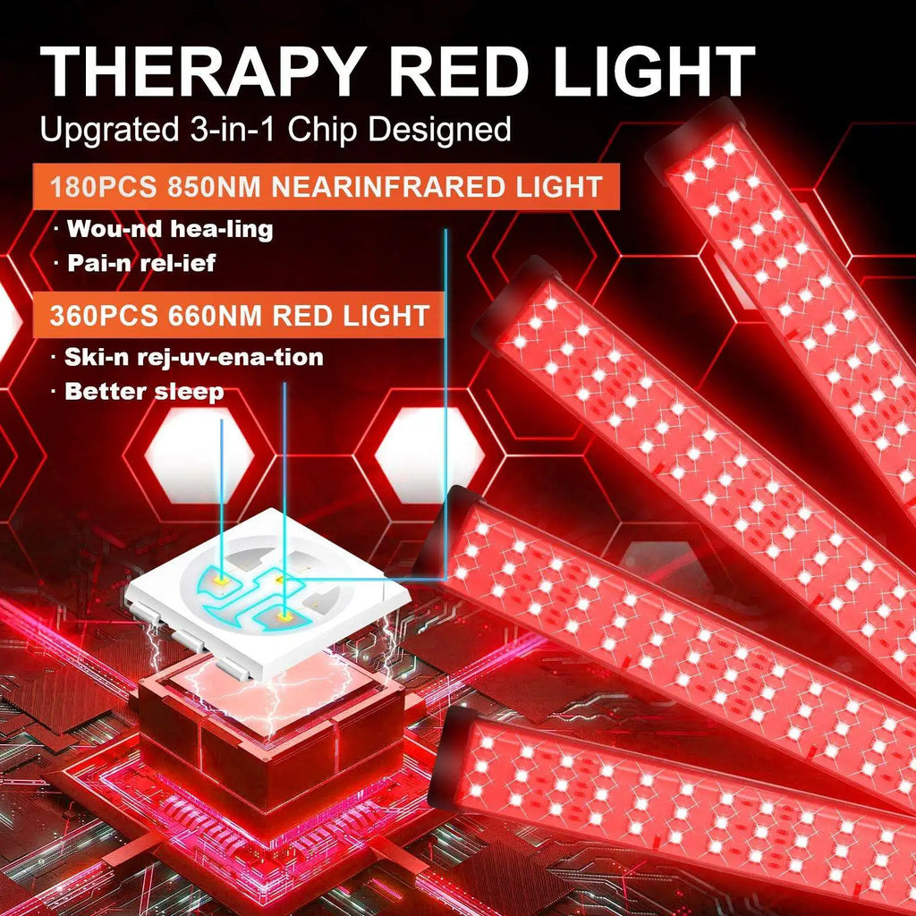 LED Red Light Therapy Lamp Floor Stand 660nm 850nm Infrared Panel for Full Body Face Back Pain Relief LED Therapy Device