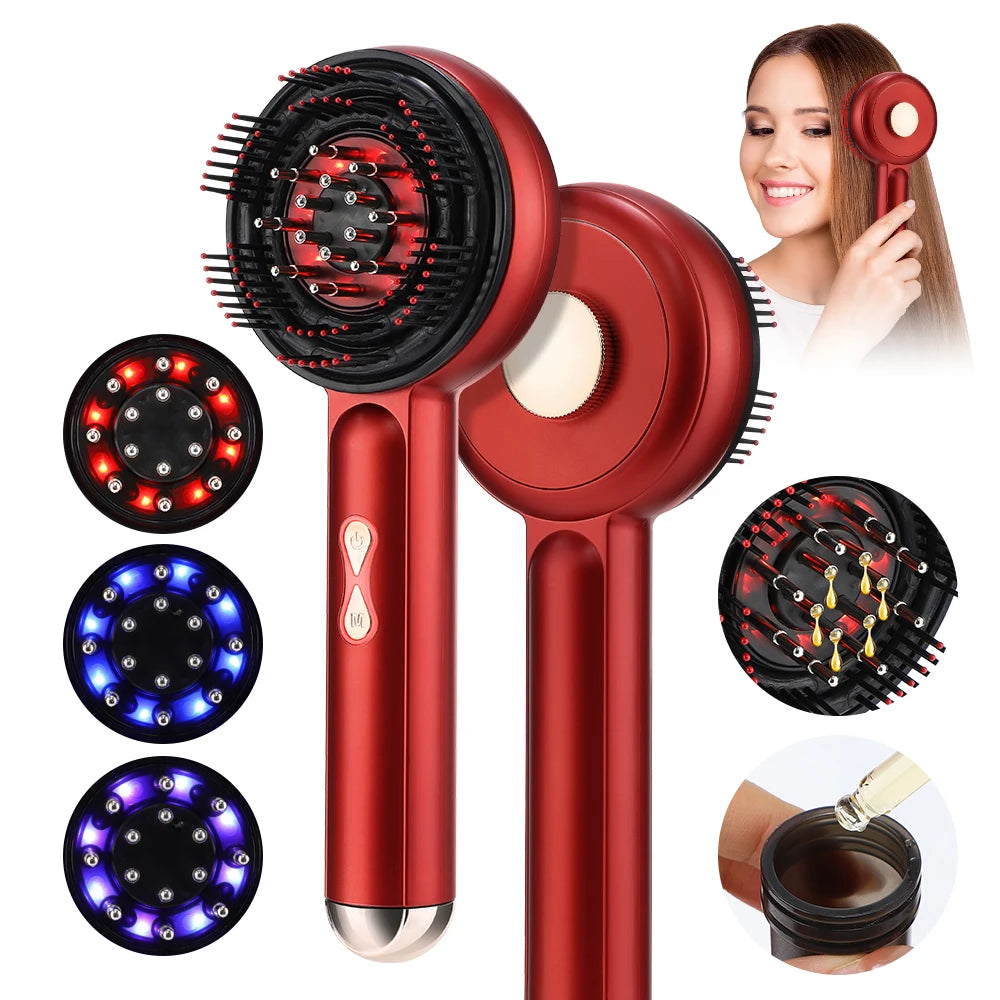 Electric Massage Comb Vibration Hair massager Growth Anti Hair Loss Liquid Oil Applicator
