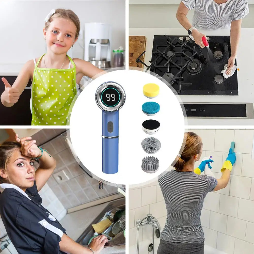 New Electric Pot Brush Charging Cleaning Dishwashing