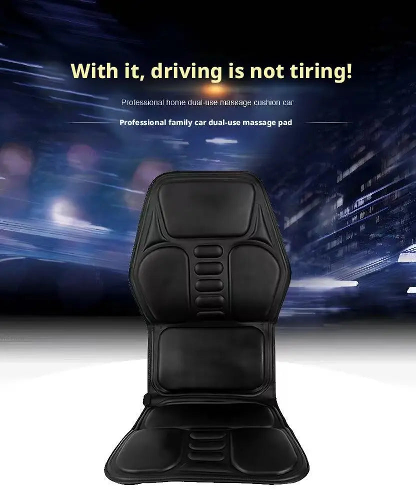 Home Car Massage Cushion Multifunctional Combines Neck Waist Vibration Seat Cushion Fullbody Electric Heating Car Massage Device