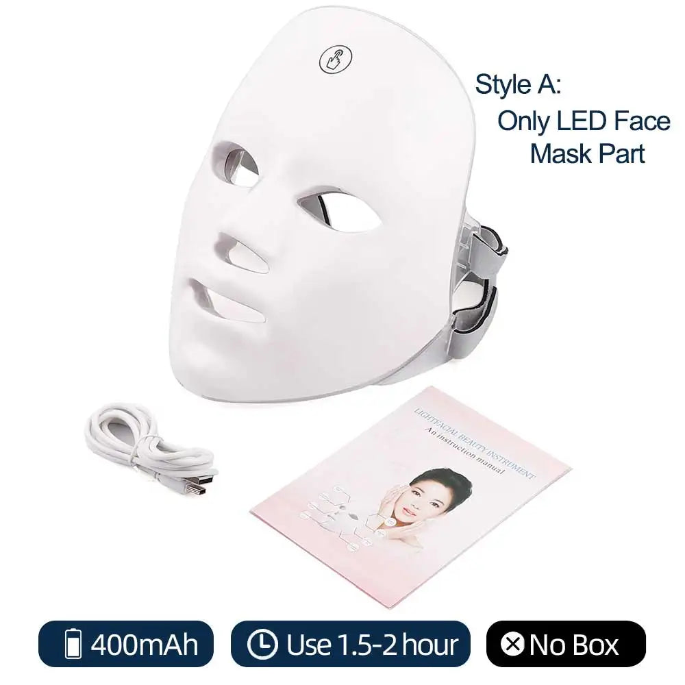 Led Facial Mask With Neck Red Light Therapy Mask For Skin